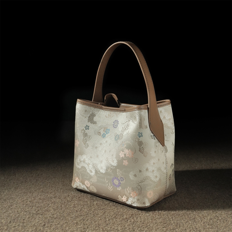 Morishita Songjin Handbag, New Chinese Style National Wind Bucket Bag, 2026 New Model, Cowhide Bag, Crossbody Bag, Popular This Year