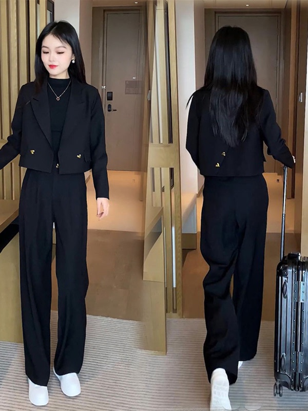 Casual Elegant Suit Set for Women 2026 Early Spring New Fashion Stylish Slimming Petite Suit Two-Piece Set