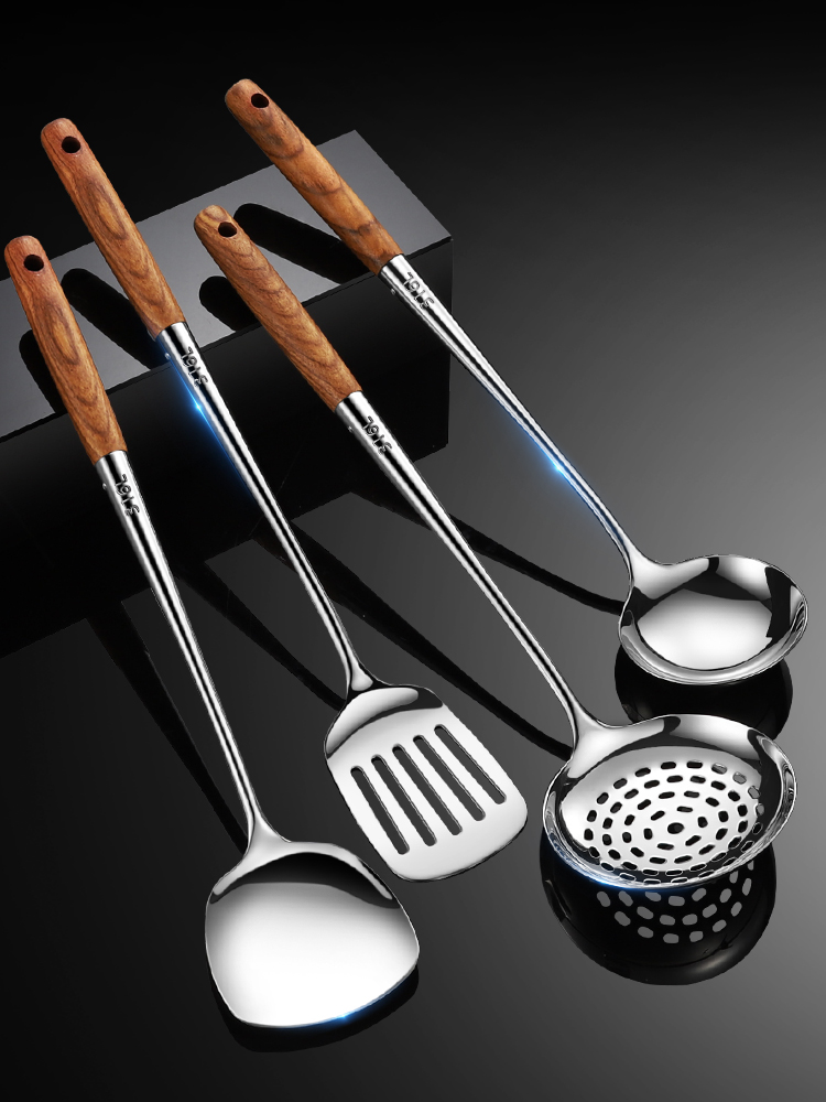 316 stainless steel anti-scalding spatula thickened cooking shovel iron spoon soup spoon household kitchen utensils cookware set shovel spoon