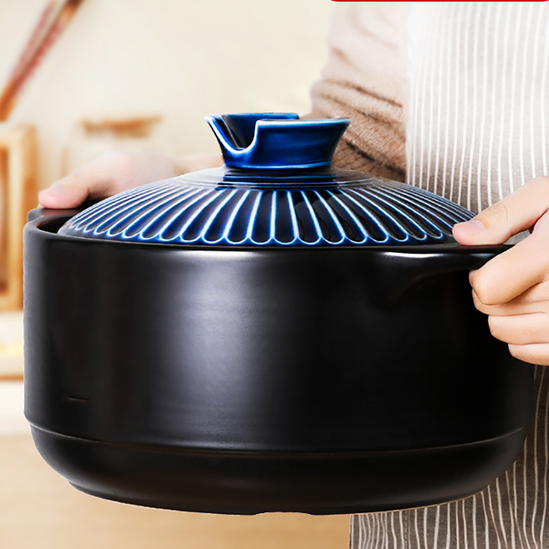 Casserole saucepan home gas saucepan soup gas cooker special sand pot soup saucepan Large number tile ceramic dry burning high temperature resistant