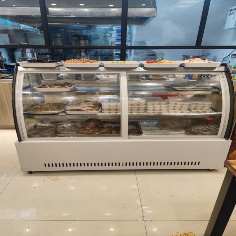 Cold dishes display cabinet cabinet straight cold refrigerated horizontal ice banquet fruit freezer commercial cake duck neck miniature