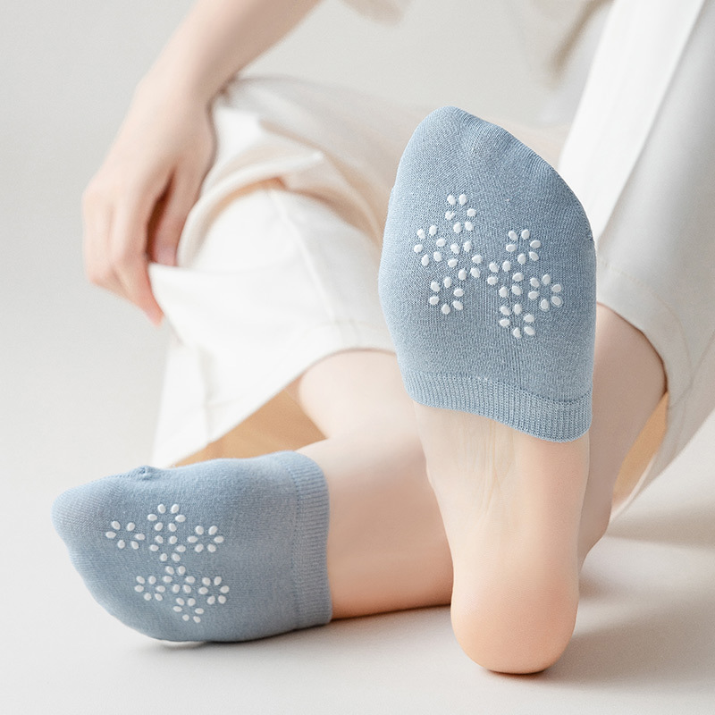 Women's Half-Toe Socks, Fully Invisible, Pure Cotton, Thin Summer Style, Non-Slip, Low-Cut, Half-Slipper, High-Heeled Shoes, Half-Sock Covers