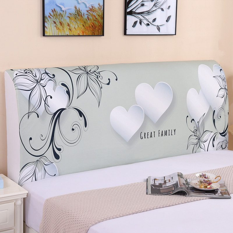 Bed head cover 2021 new simple and elegant wooden bed head soft cushion cushion large bed large backrest cover foreign style