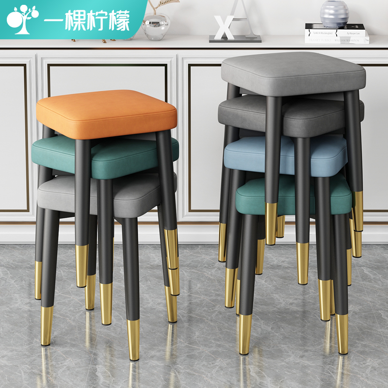 Household stackable bench modern light luxury stool minimal table bench commercial bench living room changing shoes