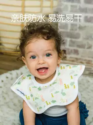 tiny twinkle baby cotton mouth towel gauze newborn waterproof spit baby bib summer thin