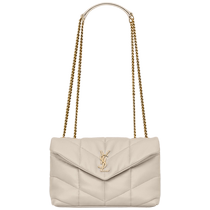 YSL Saint Laurent Womens PUFFER TOY Vintage Aries Leather Handbag Chain Bag