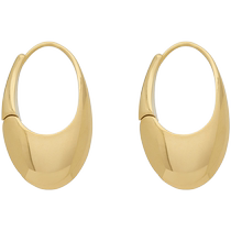 Chinese Valentines Day gift] YSL Yves Saint Laurent womens gold art style metal earrings