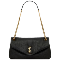 New product] YSL Saint Laurent womens black CALYPSO medium grain sheep leather handbag ysl bag
