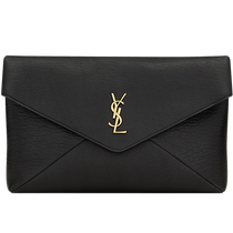YSL Yves Saint Laurent Womens LE CASSANDRE Large Sheep Leather Envelope Clutch