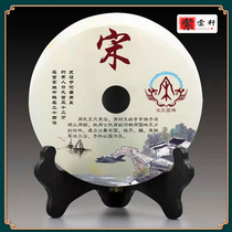 Natural Jade Surname Green Buckle Custom Opening Jo Relocation Home Wine Cabinet Office Front Desk Daily Gift Gift