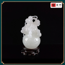 Natural jade gourd Fulu Chinese style home living room Xuanguan TV cabinet Opening daily decoration gift giving gifts