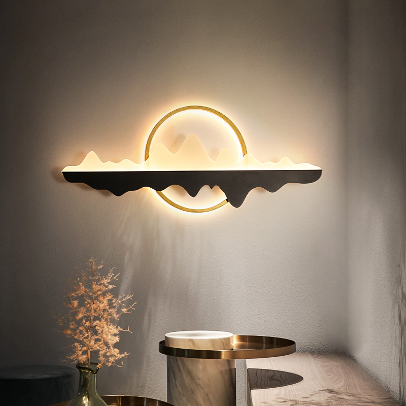 Wall lamp sofa background wall decoration modern minimalist atmosphere bedside corridor lighting modeling lamp Chinese tea room study