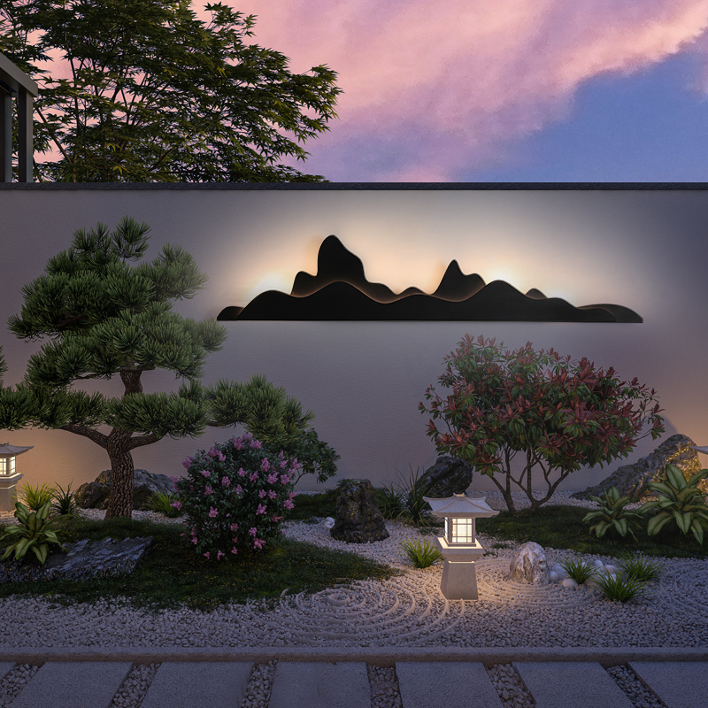 Garden wall lamp outdoor waterproof garden viewing lamp outdoor villa garden shadow wall wall Chinese landscape