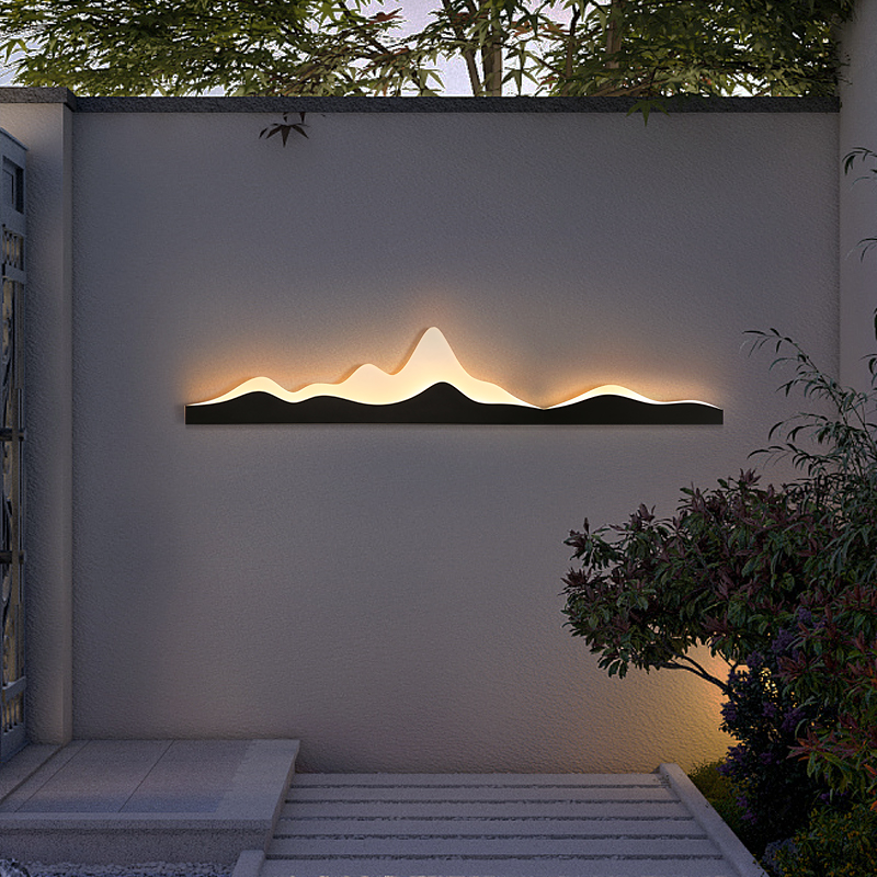 Villa Exterior Wall Outdoor Courtyard Lamp Waterproof Modern Chinese Landscape Wall Light Wall Aisle Decorated Landscape Wall Lamp
