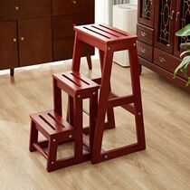 Solid Wood Step Stool Ladder Stool Household High Stool D
