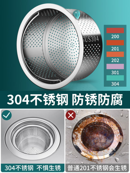 厨房水槽洗碗槽不锈钢过滤网器垃圾洗菜盆水池地漏下水道防堵漏网