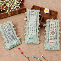 O-cloth TV carton top box remote control set air-conditioned TV cat magic box protective set cute lace dust cover