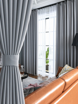 100 blackout curtains fully blackout bedroom shade cloth hook type balcony sun protection and heat insulation household opaque new c