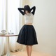 Skirt 120 long velvet cotton double layer retro fluffy skirt
