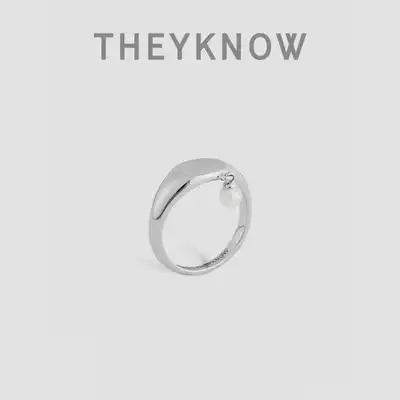 THEYKNOW ring female ins tide fashion niche design simple personality pearl ring index finger female cold wind