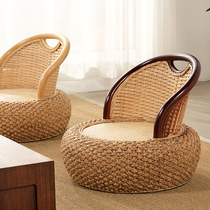 Day Style Rattan tatami Tatami Backrest Bushel Sloth Chair Home Balcony Small Stools Living-room Sofa Chair Round Stool Home