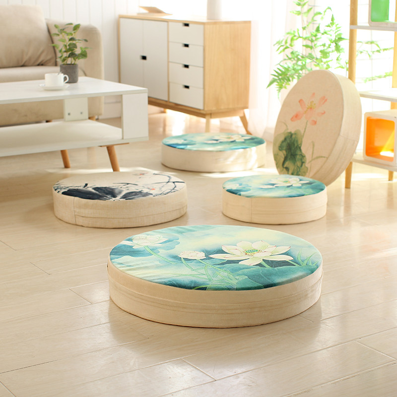 Tatami cushion home meditation Kneeling Mat home round ground sitting pier balcony can be detached and washed up