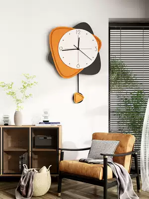 Net celebrity personality creative household clock wall clock living room light luxury simple art modern decoration atmospheric silent clock