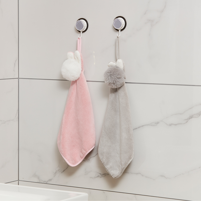 Nitori Home Bathroom Hand Towel, Hangable Kitchen Hand Towel, Single Piece Plush Rabbit Towel