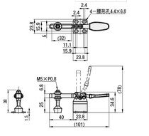 Level clamp Alternative MISUMI Mithrice elbow clip MC01-2B quick clamp tooling clamp