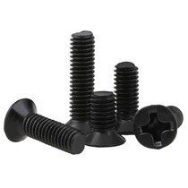 FM black sunk head cross machine screws M3 M4 hair black flat head machine tooth mechanical tooth bolt screw GB819