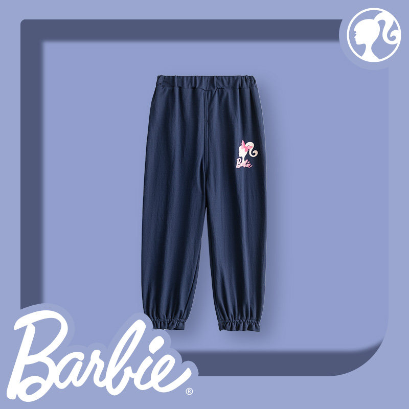 Barbie Barbie Girls Lantern Pants 2022 Spring Clothing Girls New Girls Leisure Pants Spring and Autumn Pure Children's Pants