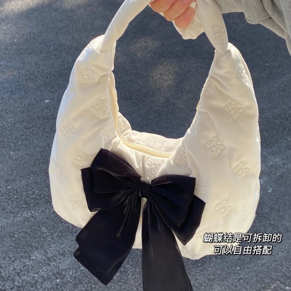 2022 new original butterfly cotton bag women's high-end soft cotton filling large-capacity shoulder tote bag handbag