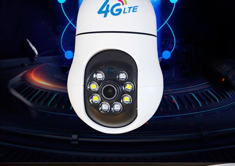 4g/5g摄像头 不用网络的远程监控摄影头无需wifi家用灯头式4g插卡黑科技摄像头