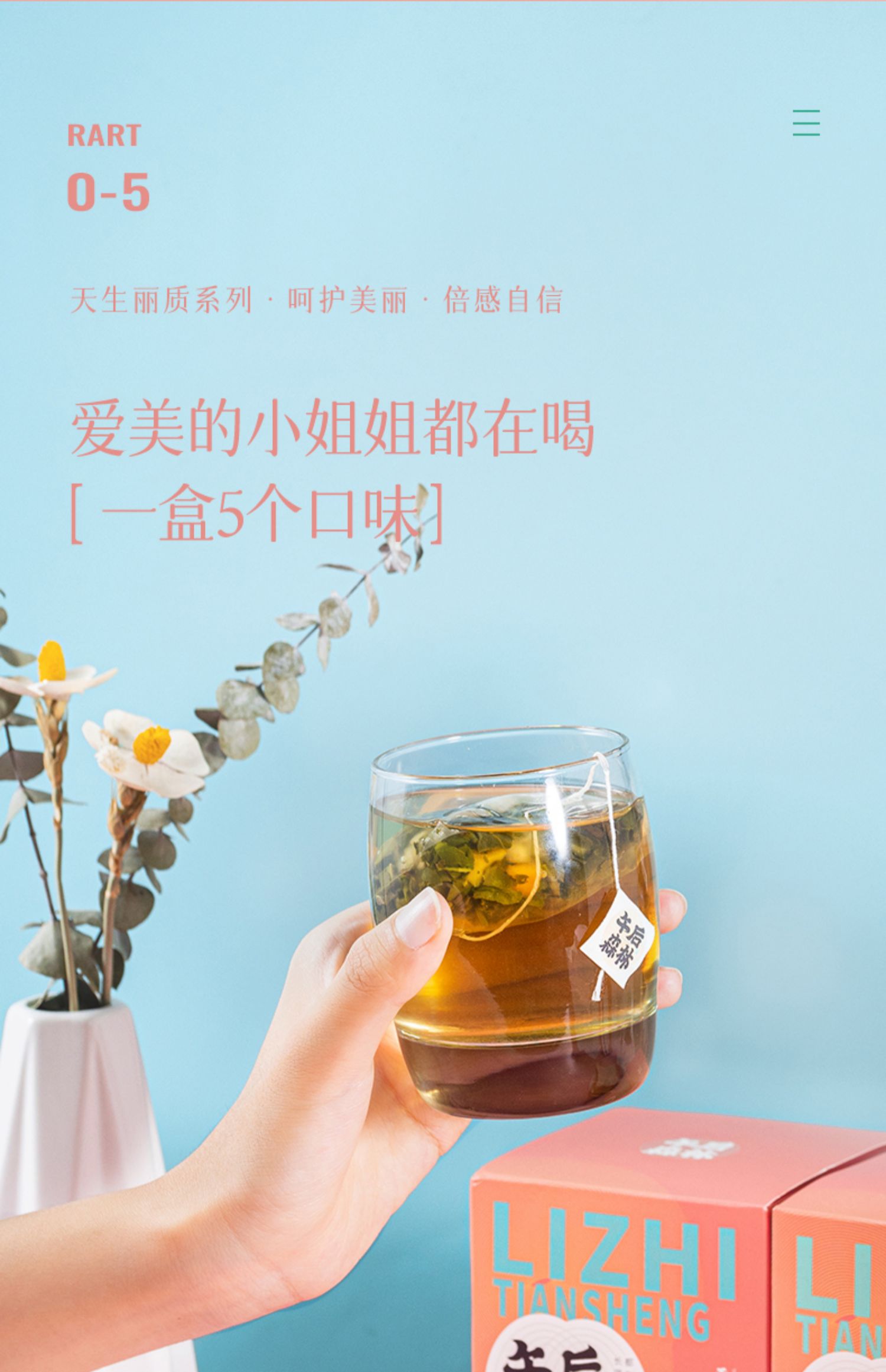 【午后森林】组合型花茶蜜桃乌龙茶5袋装