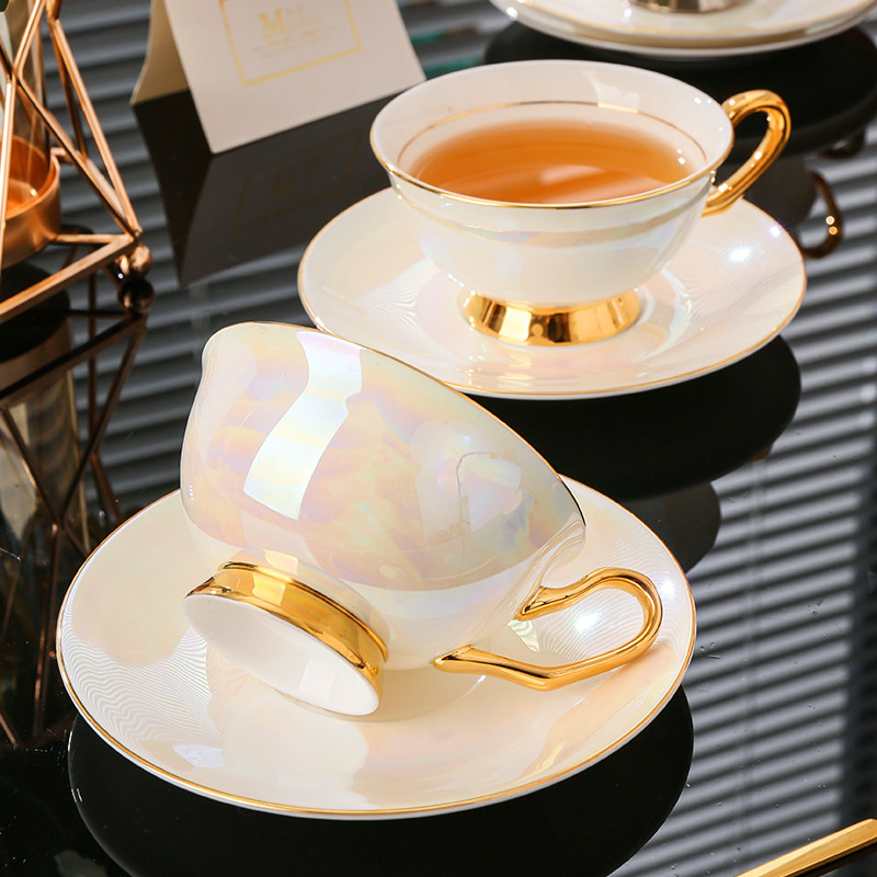Meidao Golden Galaxy European-style flower teapot candle heating exquisite bone china afternoon tea tea set light luxury high-end