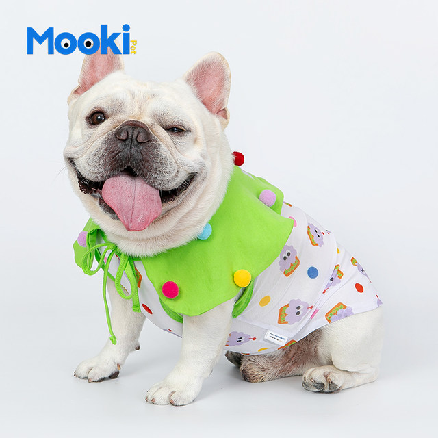 mookipet ເຄື່ອງນຸ່ງຫົ່ມຫມາພາກຮຽນ spring ເຄື່ອງນຸ່ງຫົ່ມຂະຫນາດນ້ອຍແລະຂະຫນາດກາງຫມາ Pomeranian Bichon Schnauzer cat ດູໃບໄມ້ລົ່ນຕ້ານ shedding vest