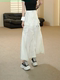 Summer New Style Age-Reducing Fresh White Workwear Skirt for Women 2025 Fashionable Design Slit High-Waisted Skirt