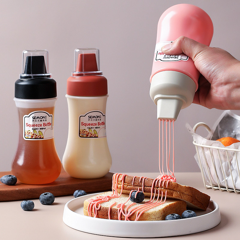 Squeeze Sauce Bottle Salad Ketchup Squeeze Bottle Kitchen Home Sauce Bottle Oyster Oil Squeeze Bottle Honey Split Sauce Bottle Jar