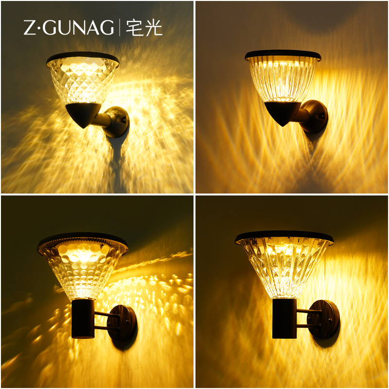 Nordic LED Wall Lamp Wall Lamp Outdoor Waterproof Modern Minimalist Outdoor Patio Aisle Solar Villa External Wall Lamp