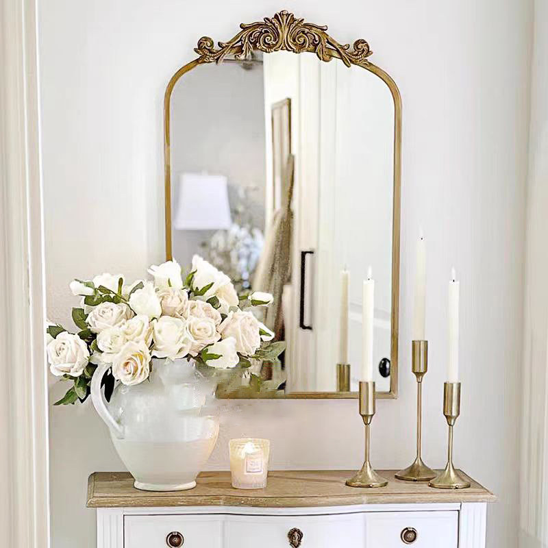 复古全身镜落地镜家用简约壁挂穿衣镜法式雕花换衣镜服装店试衣镜详情5