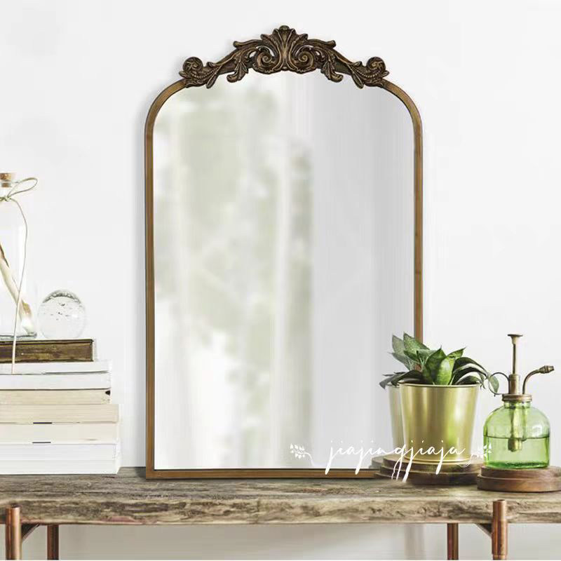 复古全身镜落地镜家用简约壁挂穿衣镜法式雕花换衣镜服装店试衣镜详情3