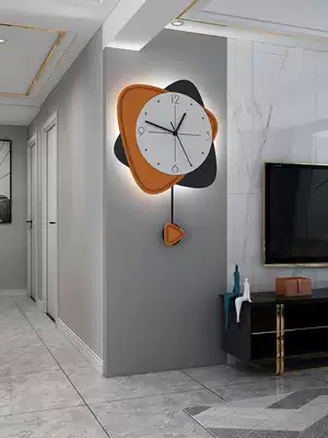 Household living room clock wall clock Simple modern fashion atmosphere wall hanging Nordic light luxury net celebrity personality creative clock