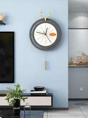 Living room household fashion modern clock wall clock light luxury watch decoration Nordic simple creative personality wall watch