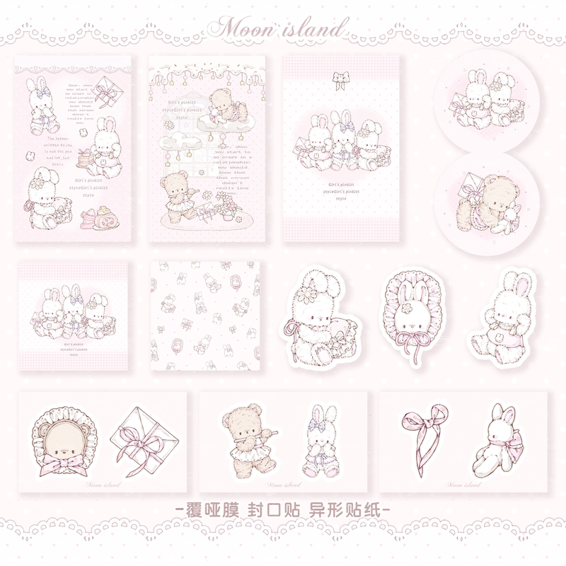 Moon Island Original｜Sealing Stickers, Special-Shaped Stickers, Matte Film, Girly Packaging Materials, Cute Gift Decorations