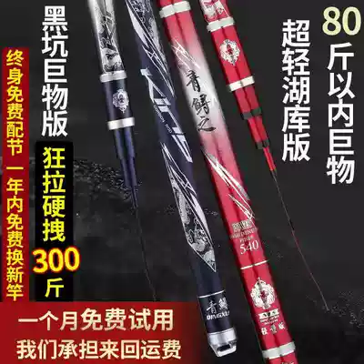 Big green sturgeon fishing rod giant Rod Super Light super hard violence 12H 19 adjustment fishing rod fishing rod Rod