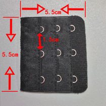 2 pack black skin color underwear adjustable breasted bra three rows three buttons bra beauty straps plus extension buckle