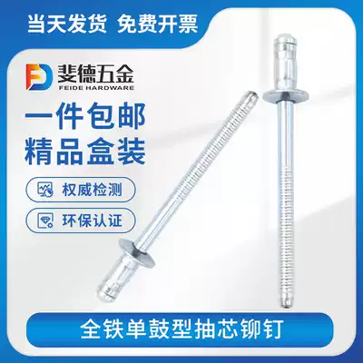 Iron single-strand core pulling rivets All-iron galvanized pull rivets Structure core pulling rivets Bolt nails 3 2 4 4 8