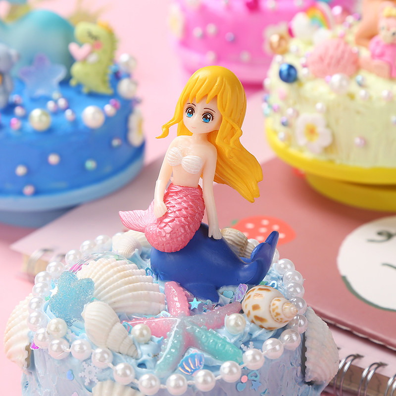 Mermaid Cream Gum Music Box Children Diy Handmade Eight-soundbox To Make Materials Bag Toddler Parenting Suit-Taobao