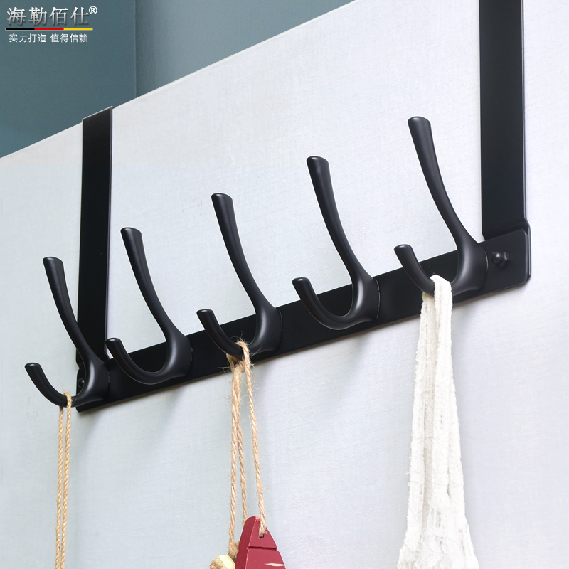 Door rear hook lengthened room door hanger door hanger 6cm thick door 5 Hook God free to punch door back style