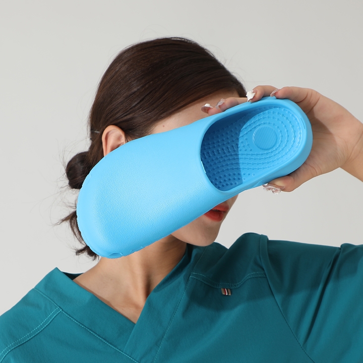 Giày Phẫu Thuật Nam Chống Trơn Trượt Bệnh Viện Đặc Biệt Y Tá ICU Đế Mềm Bé Gái Thử Nghiệm Bao Đầu Lỗ Dép Phòng Phẫu Thuật dép phòng sạch 